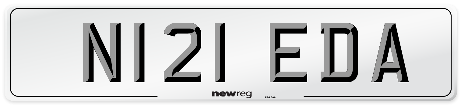 N121 EDA Number Plate from New Reg